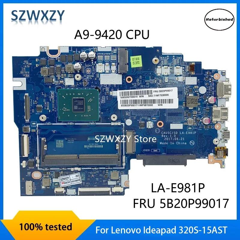 Lenovo Ideapad  Ʈ , A9-9420 CPU LA-E981P , FRU 5B20P99017 DDR4 100% ׽Ʈ Ϸ,  , 320S-15AST